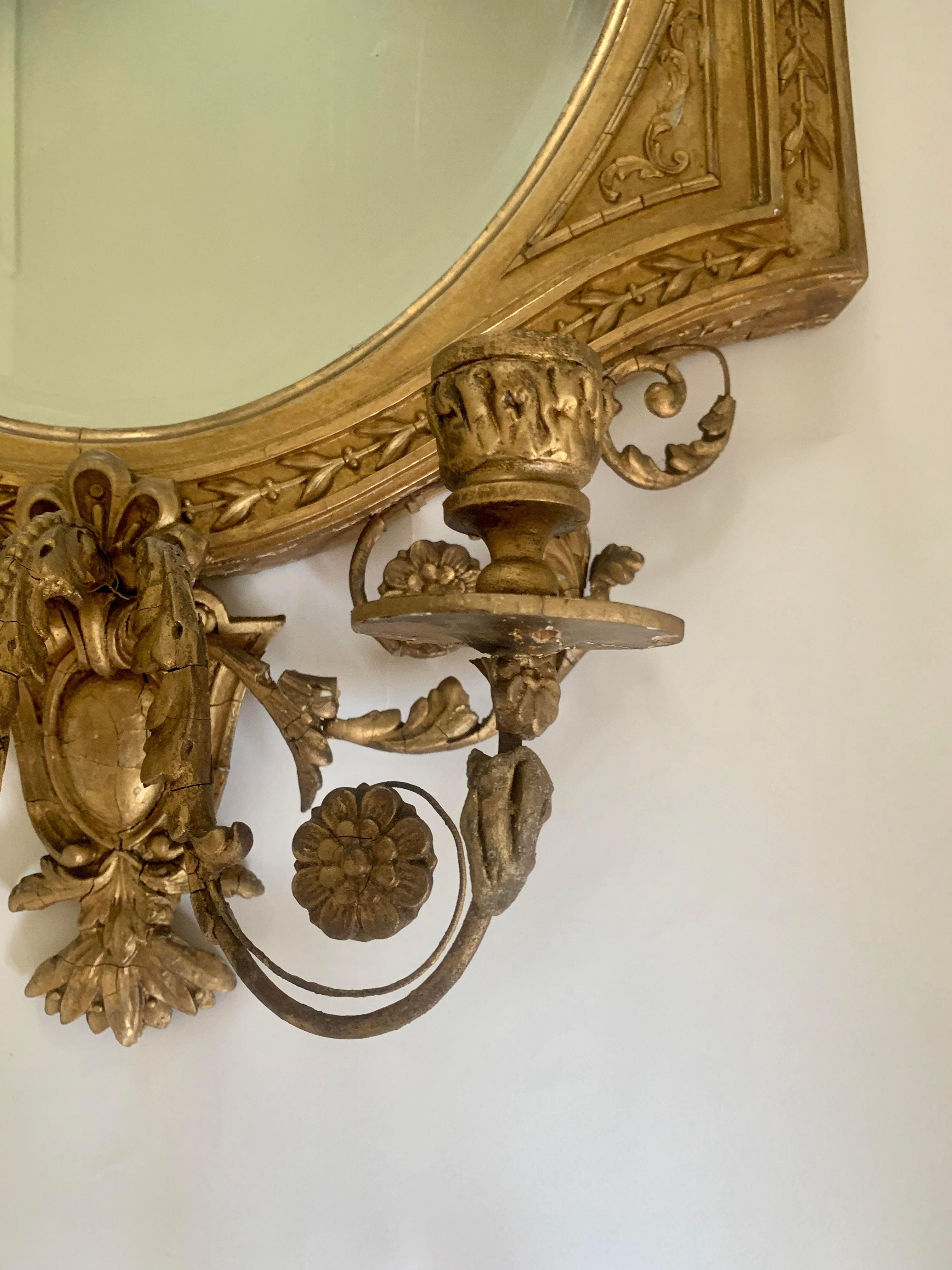 Early 19th Century Giltwood Girandole Mirrors, a Pair 1