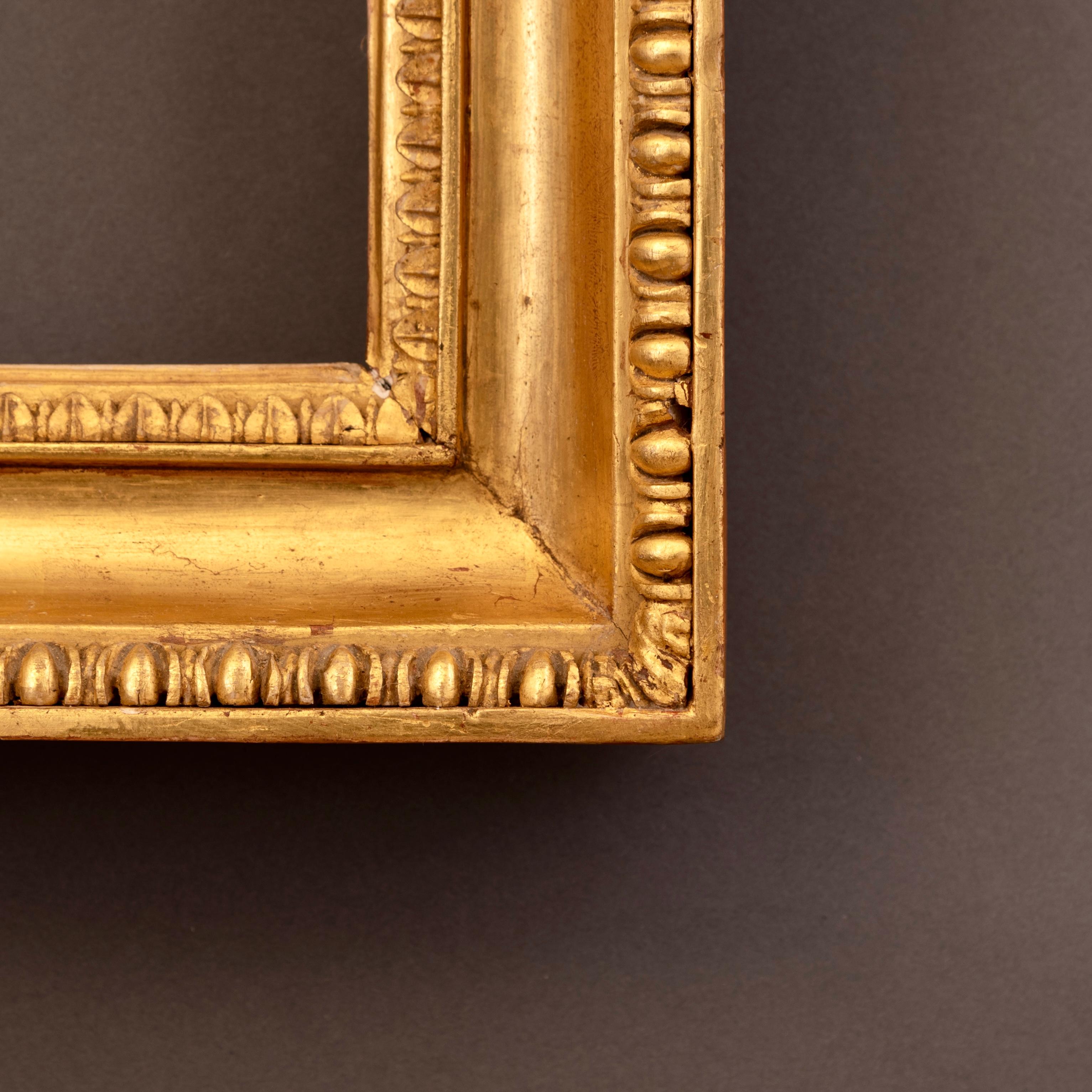 Period Century Giltwood Italian Charles X Frame In Good Condition For Sale In Roma, IT