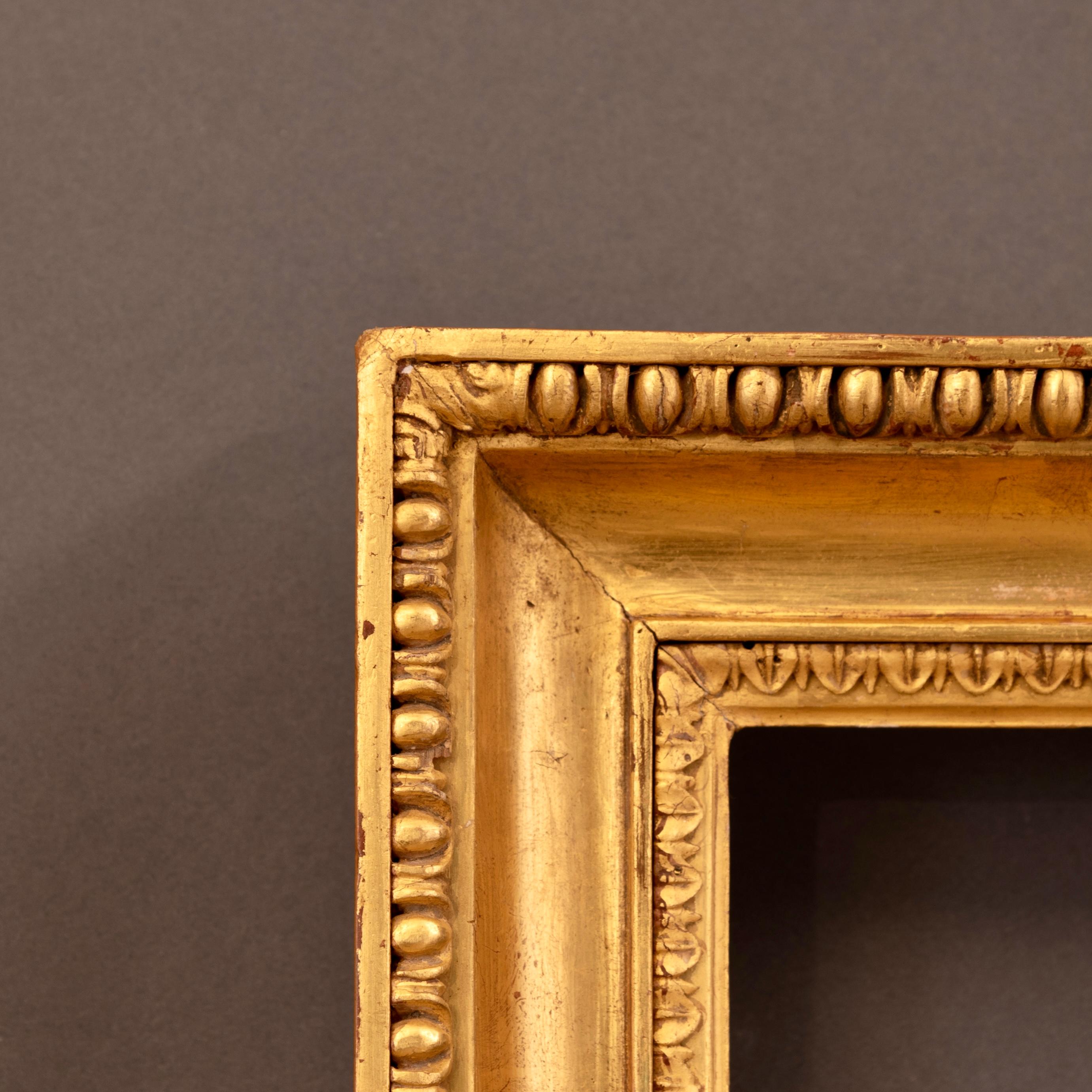 19th Century Period Century Giltwood Italian Charles X Frame For Sale