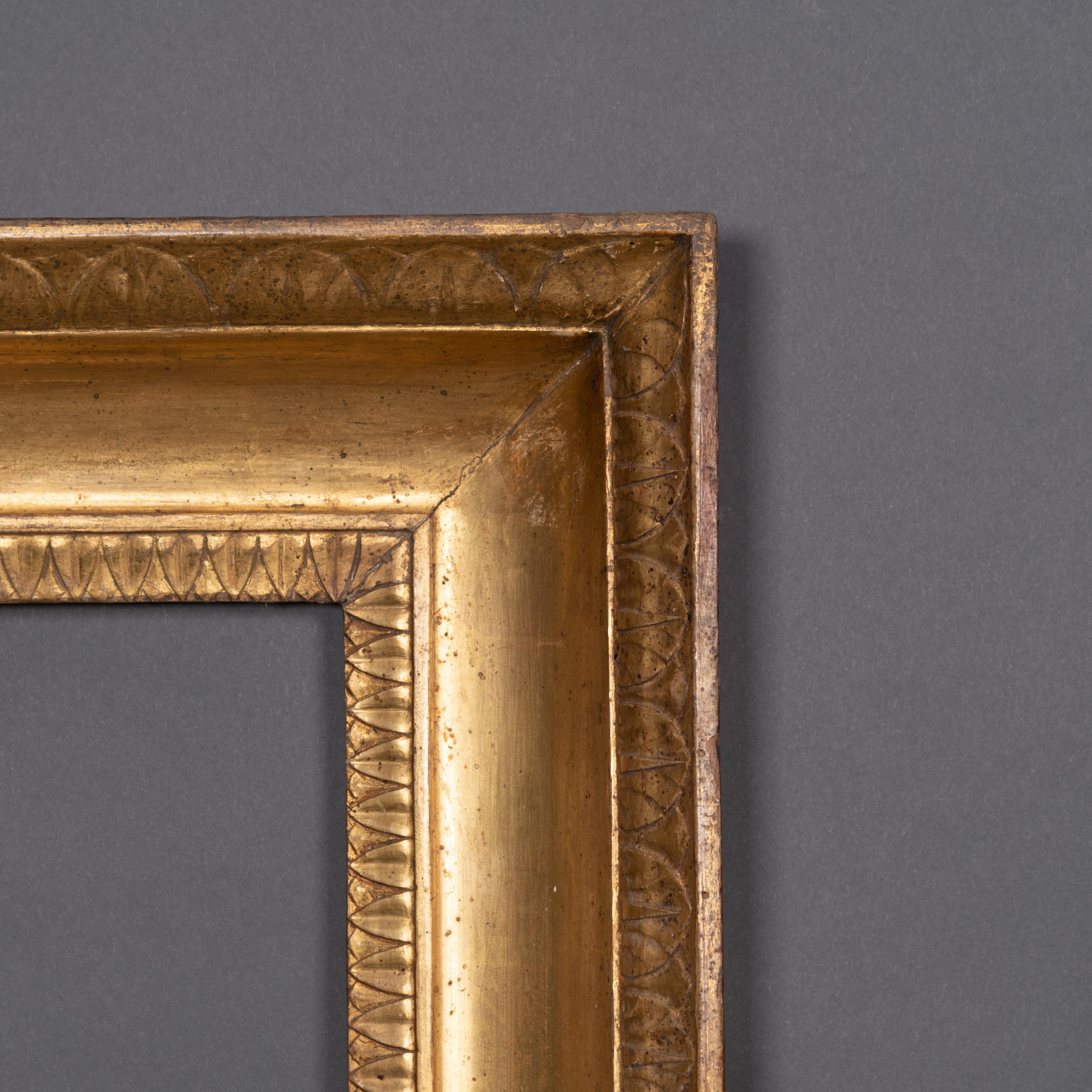 Rahmen aus vergoldetem Holz im italienischen Empire-Stil aus der Periode des Jahrhunderts (19. Jahrhundert) im Angebot