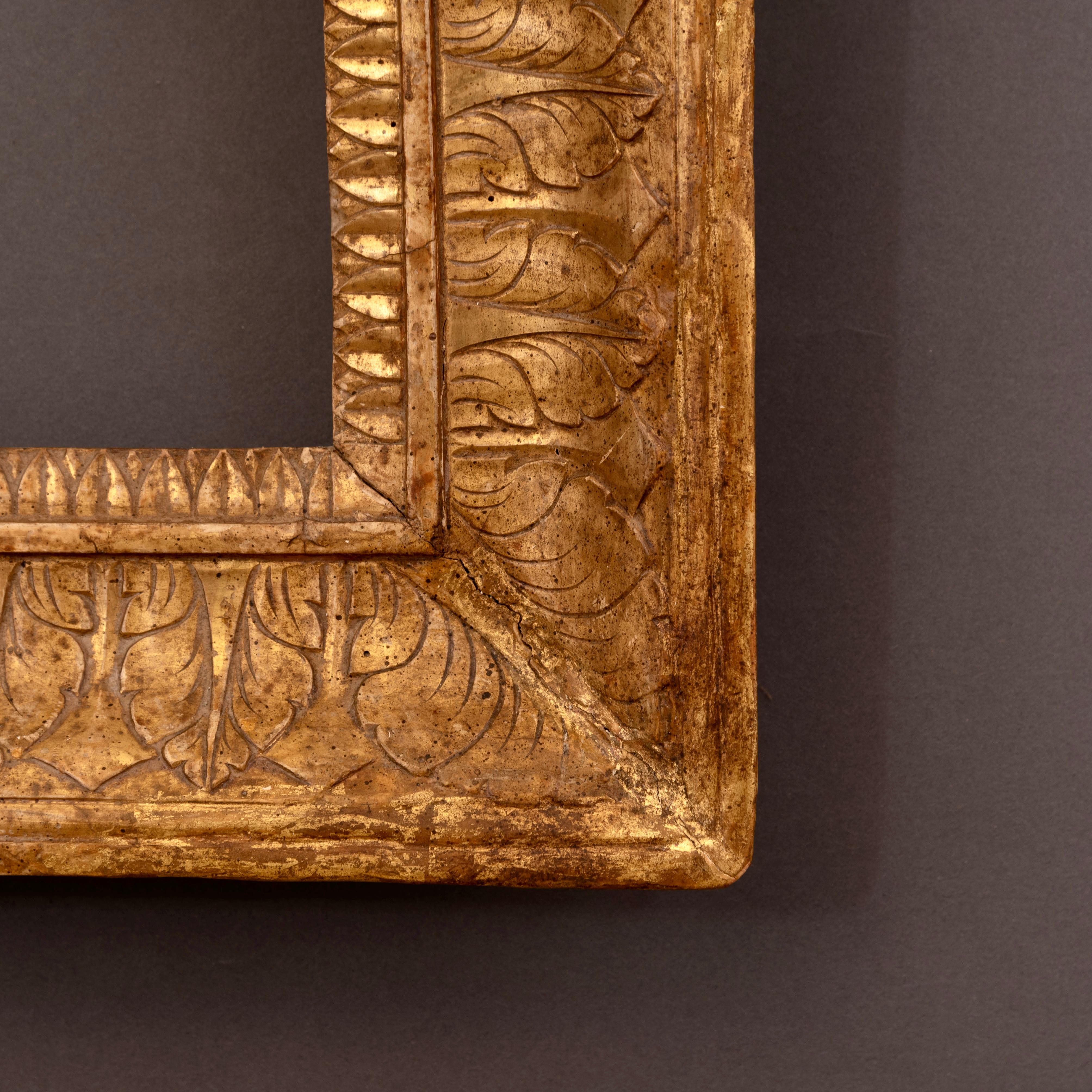 Großer italienischer Empire-Rahmen aus vergoldetem Holz aus der Zeit der Periode (Italienisch) im Angebot