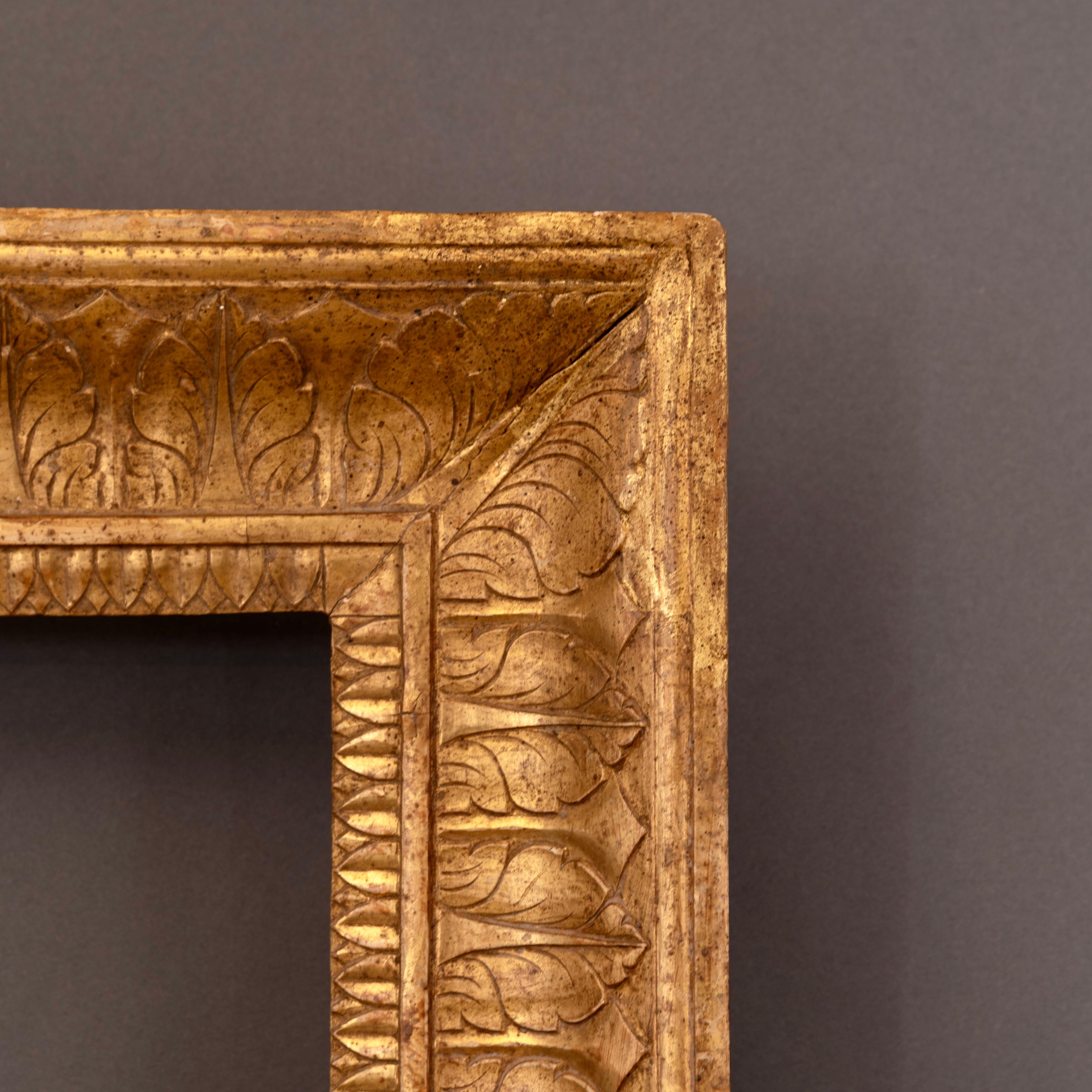 Großer italienischer Empire-Rahmen aus vergoldetem Holz aus der Zeit der Periode im Zustand „Gut“ im Angebot in Roma, IT