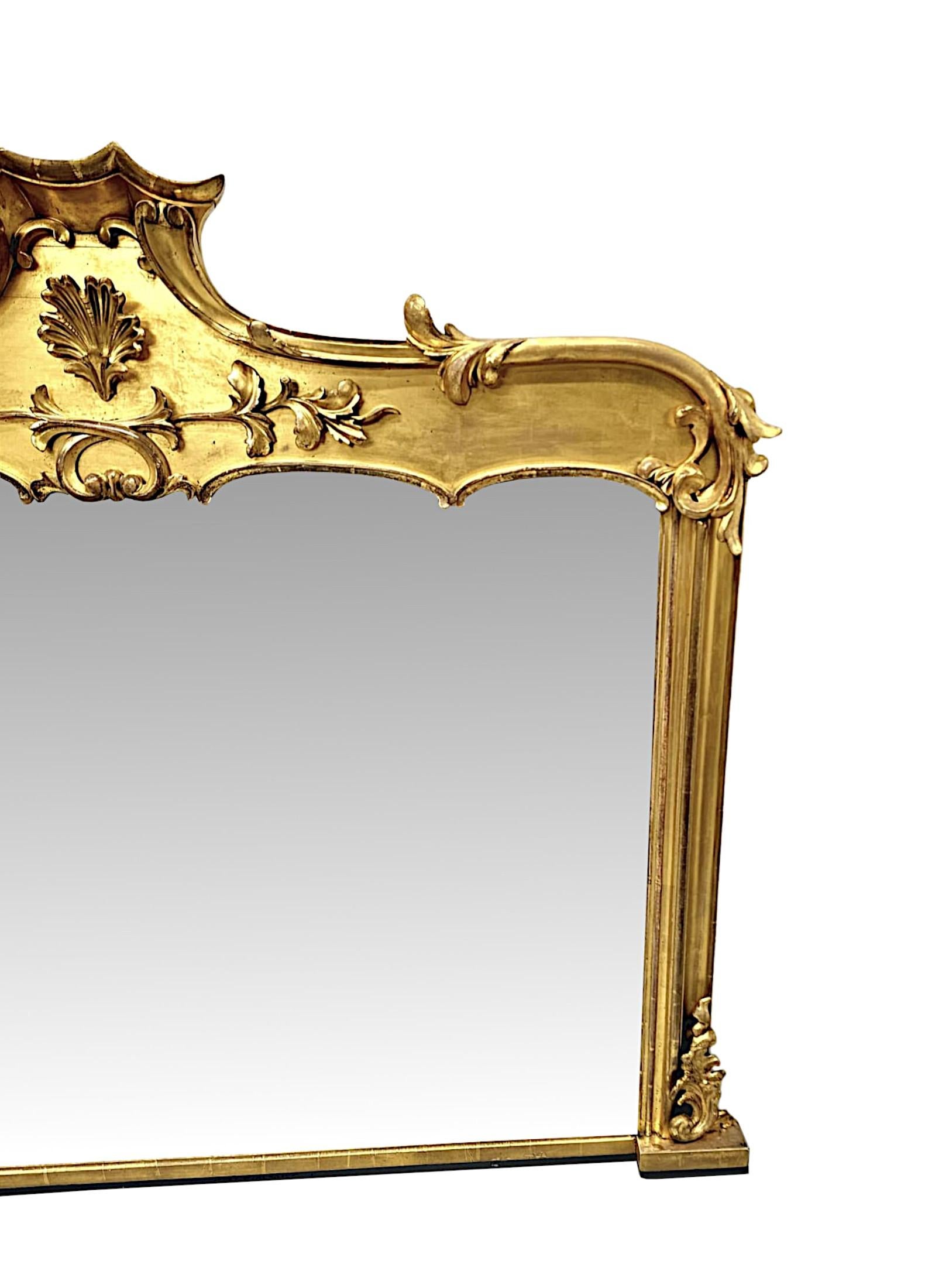 Miroir à trumeau en bois doré du début du XIXe siècle Bon état - En vente à Dublin, IE