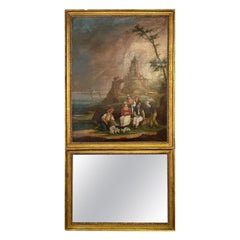 Early 19th Century Giltwood Trumeau Mirror