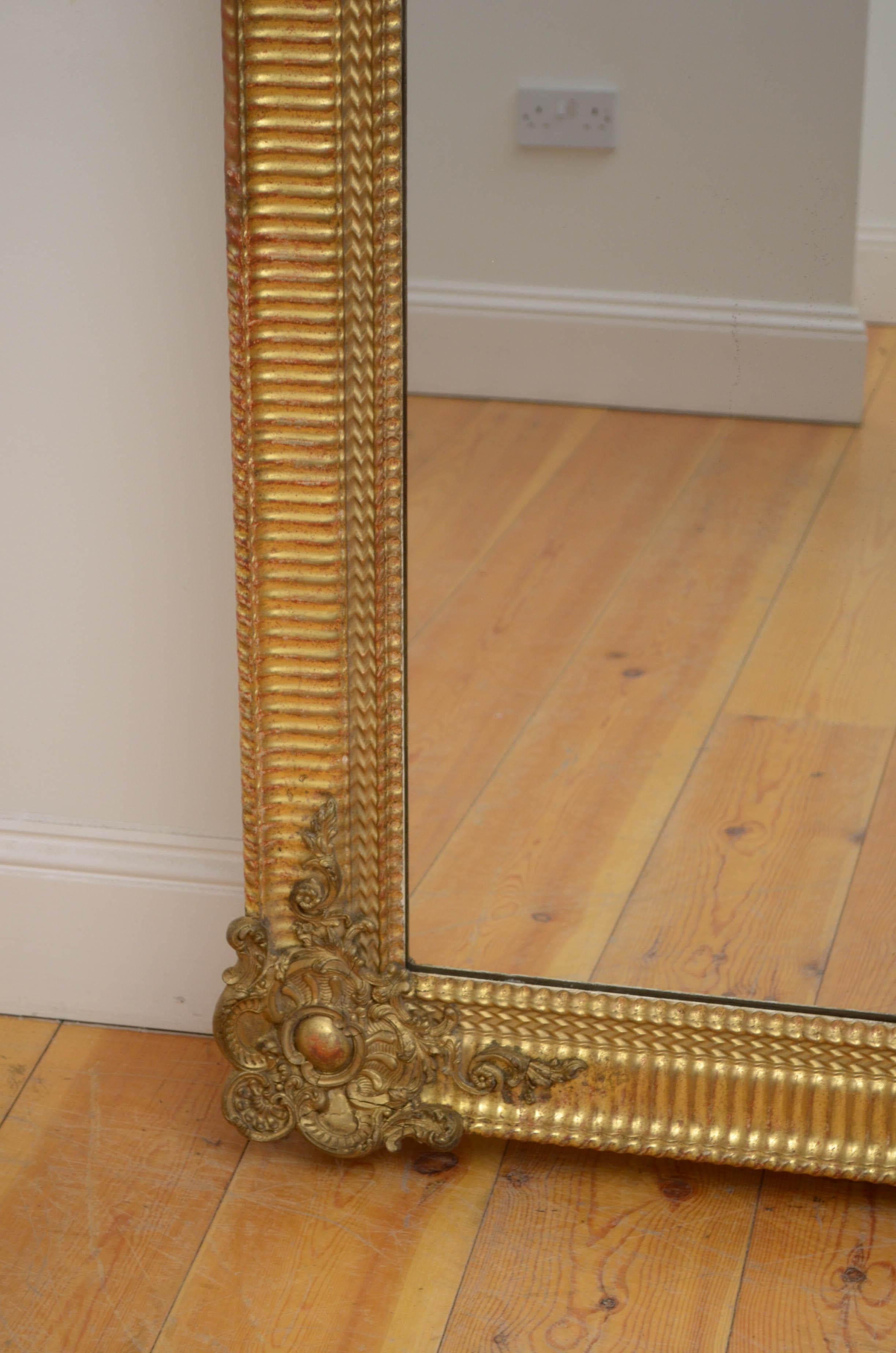 William IV Early 19th Century Giltwood Wall Mirror For Sale