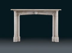 Early 19th Century, Gothic Revival Antique Fireplace in Portland Stone