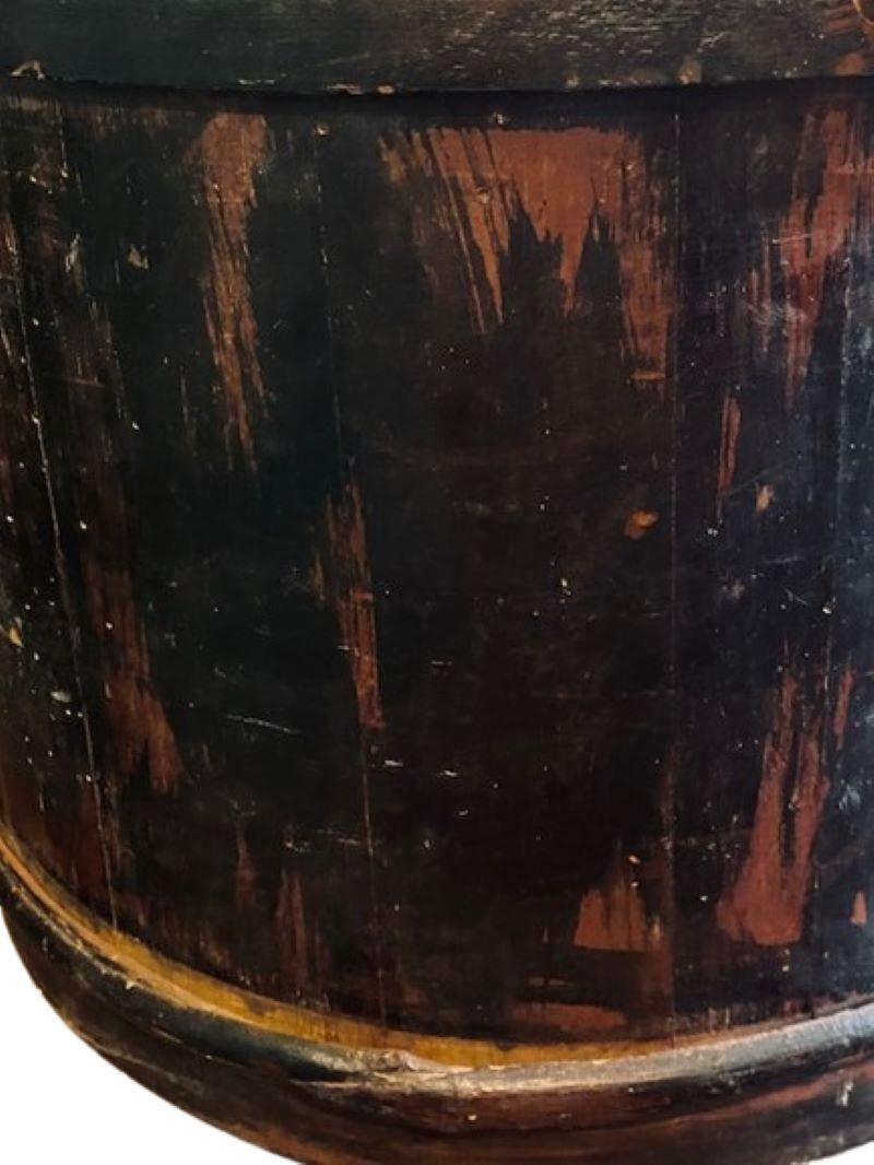 American Early 19th Century Grain Painted Firkin For Sale