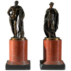 Early 19th Century Grand Tour Hercules and Flora Bronzes