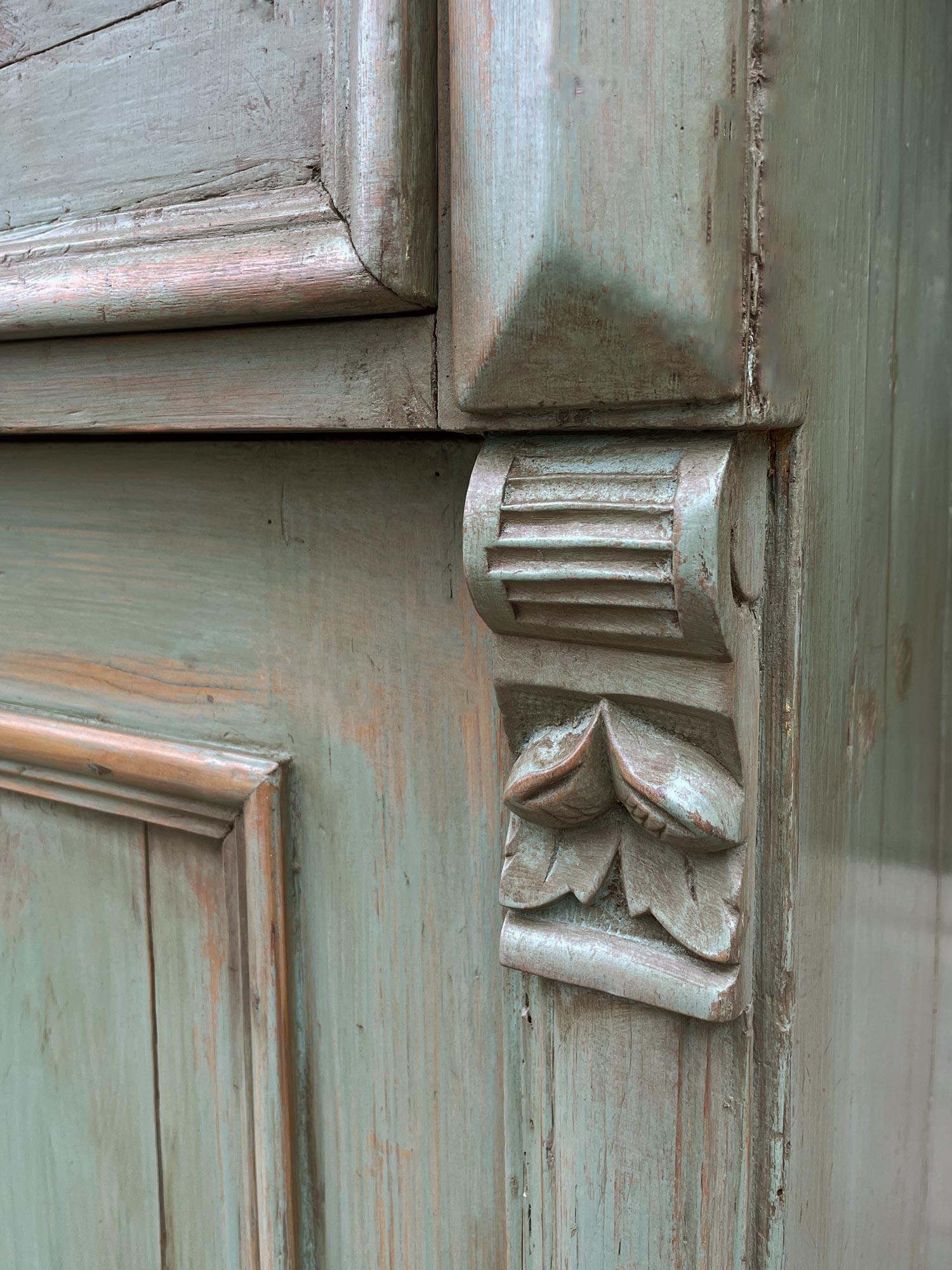Early 19th Century Green Painted Italian Cupboard 3