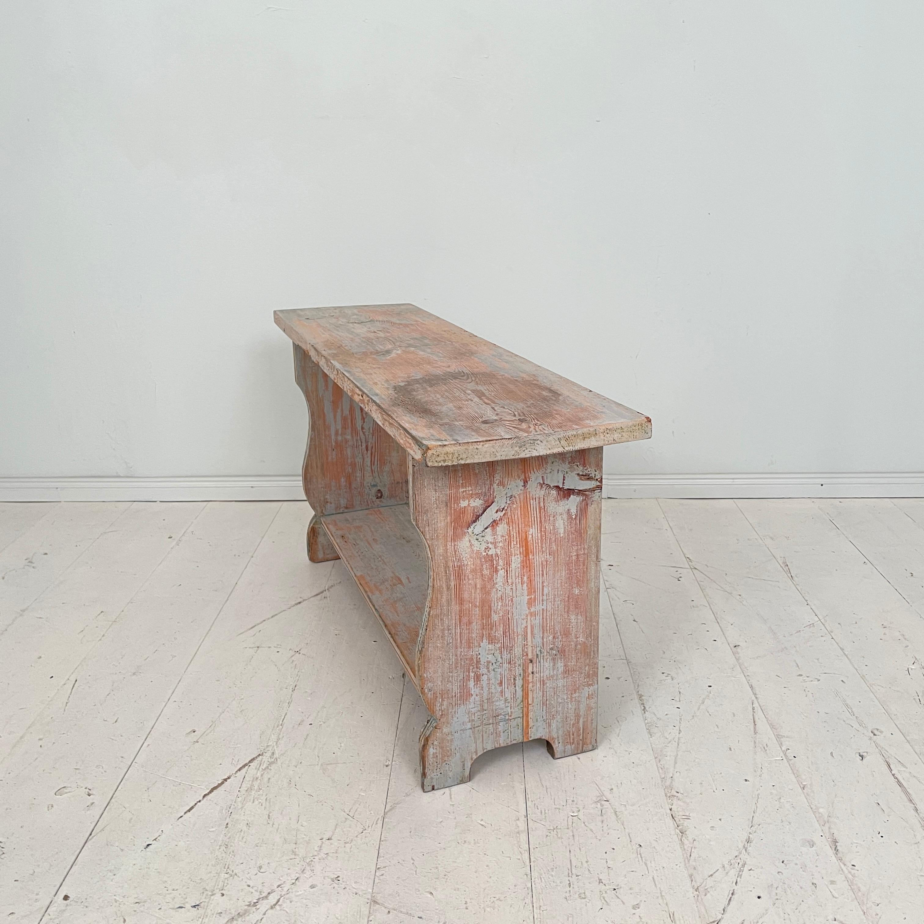 Early 19th Century Grey Swedish Gustavian Biedermeier Bench, Around 1820 5