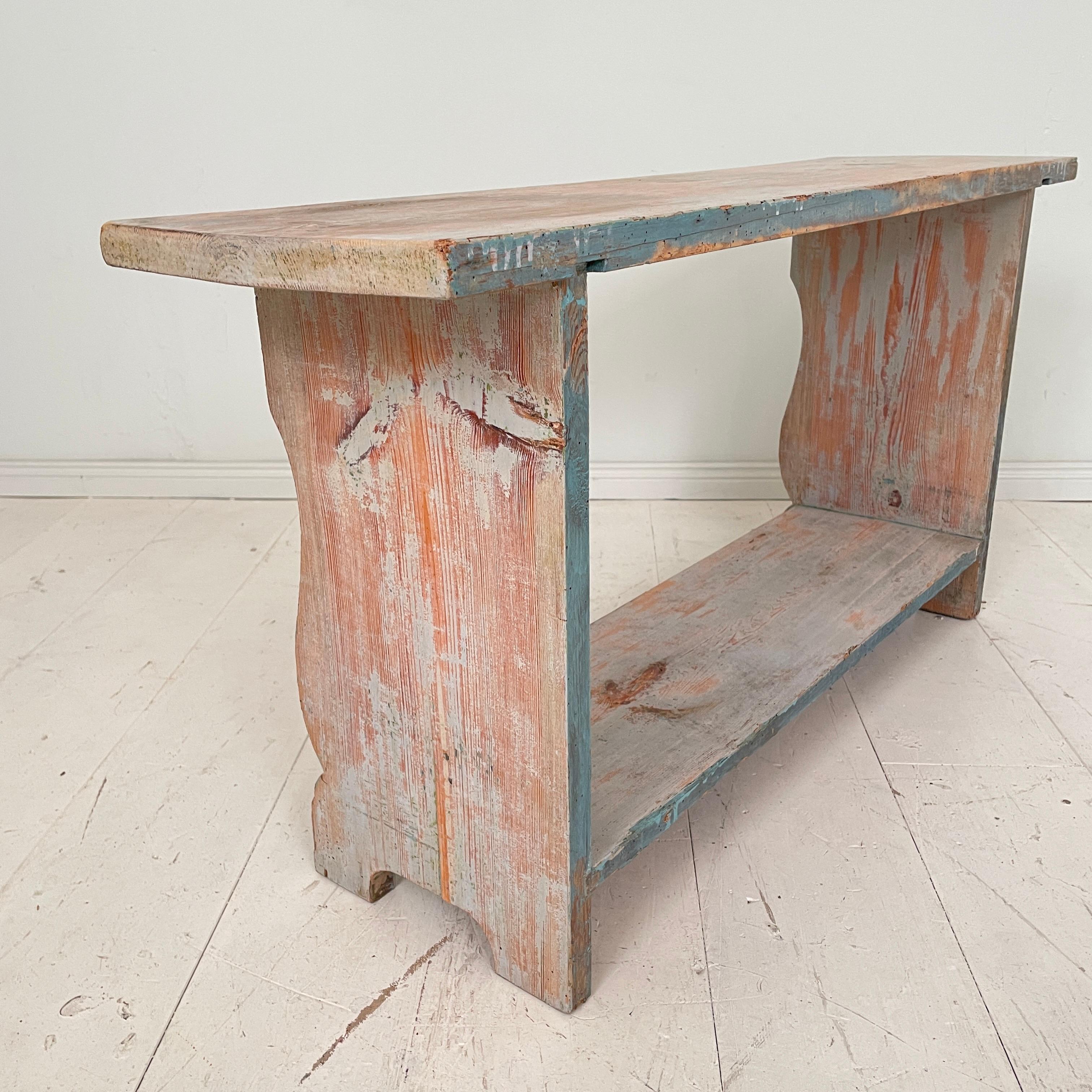 Early 19th Century Grey Swedish Gustavian Biedermeier Bench, Around 1820 7