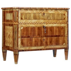 Early 19th Century Gustavian Inlaid Elm Commode