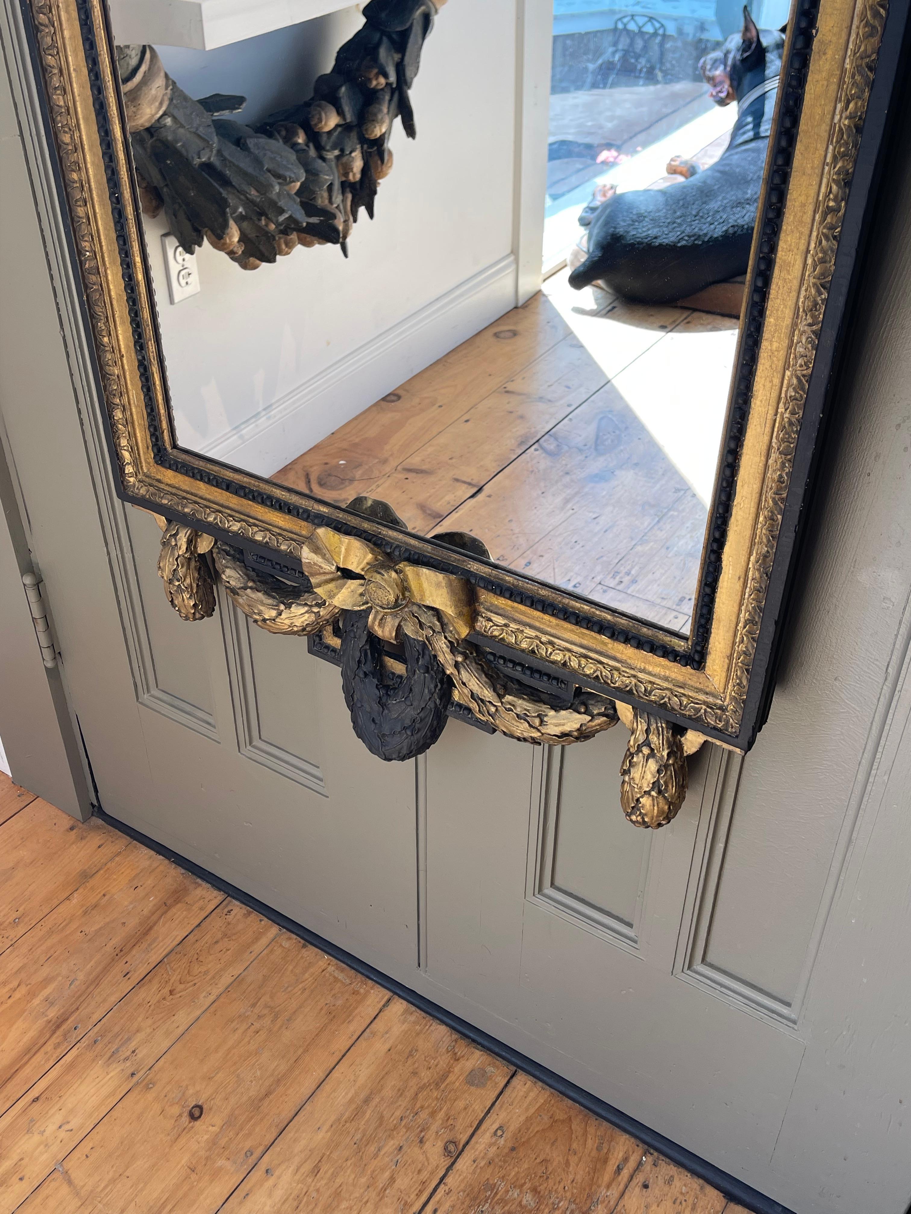 Early 19th Century Gustavian Parcel Gilt Pier Mirror In Good Condition For Sale In Essex, MA