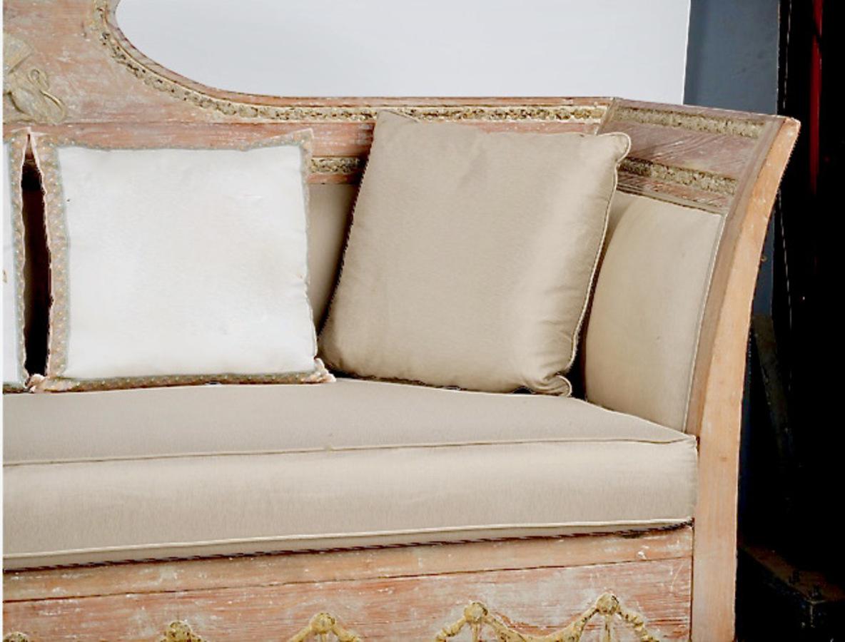 Upholstery Gustavian Sofa or Bench For Sale