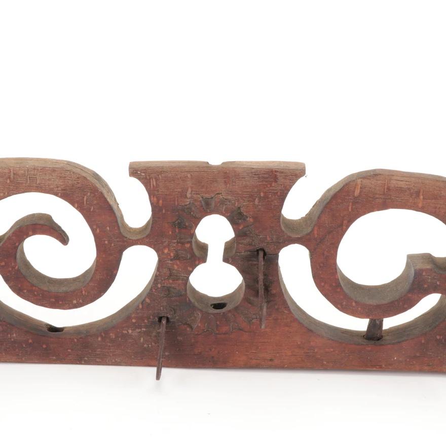 Rustic Early 19th Century Hand Carved Game or Pot Rack