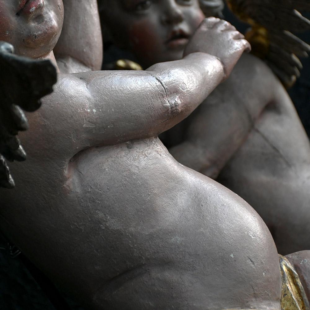 Début de l'époque victorienne Anges italiens sculptés à la main au début du 19e siècle en vente