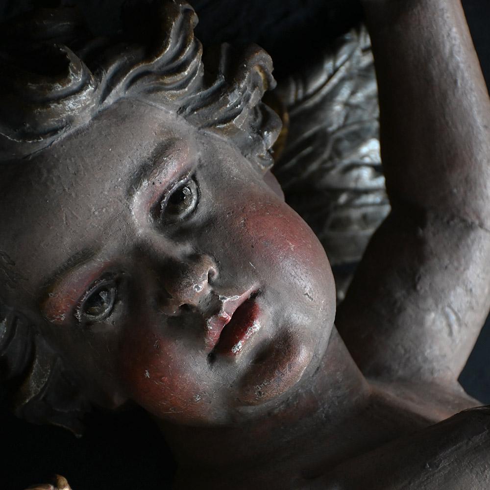 Anges italiens sculptés à la main au début du 19e siècle en vente 2