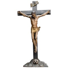Frühes 19. Jahrhundert Hand geschnitzt Italienisch Volkskunst Corpus Christi