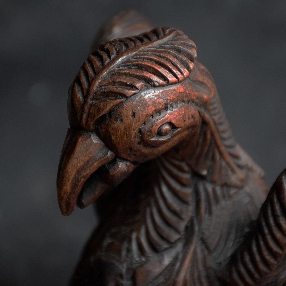 Early 19th Century Hand Carved Unusual Oak Bird Figure 7