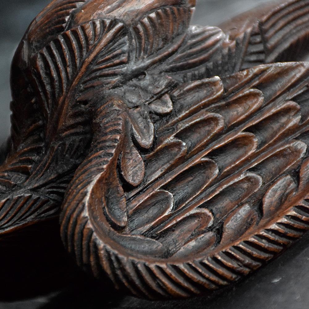British Early 19th Century Hand Carved Unusual Oak Bird Figure