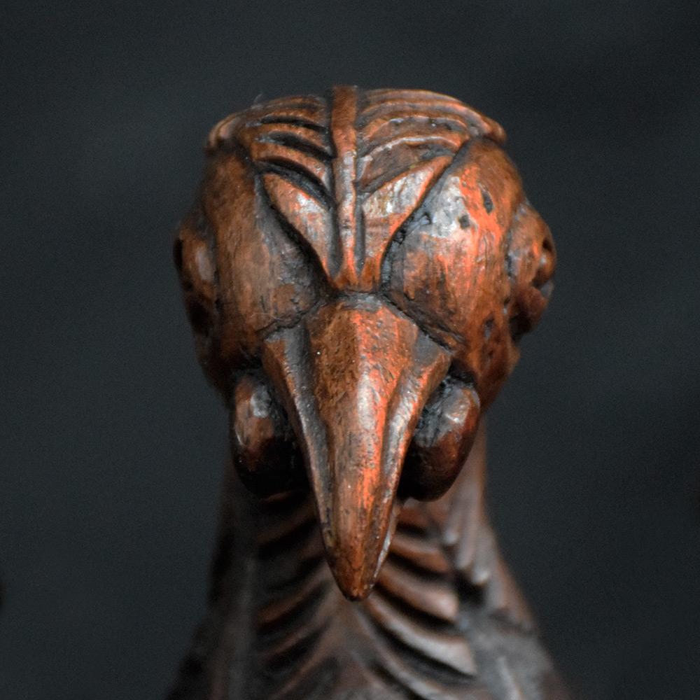 Early 19th Century Hand Carved Unusual Oak Bird Figure 3