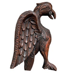 Early 19th Century Hand Carved Unusual Oak Bird Figure