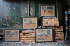 Early 19th Century Hand Coloured Cockfighting Scenes Sporting Taxidermy Hunting
