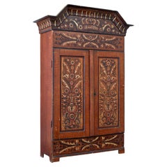 Early 19th century hand painted Swedish cupboard