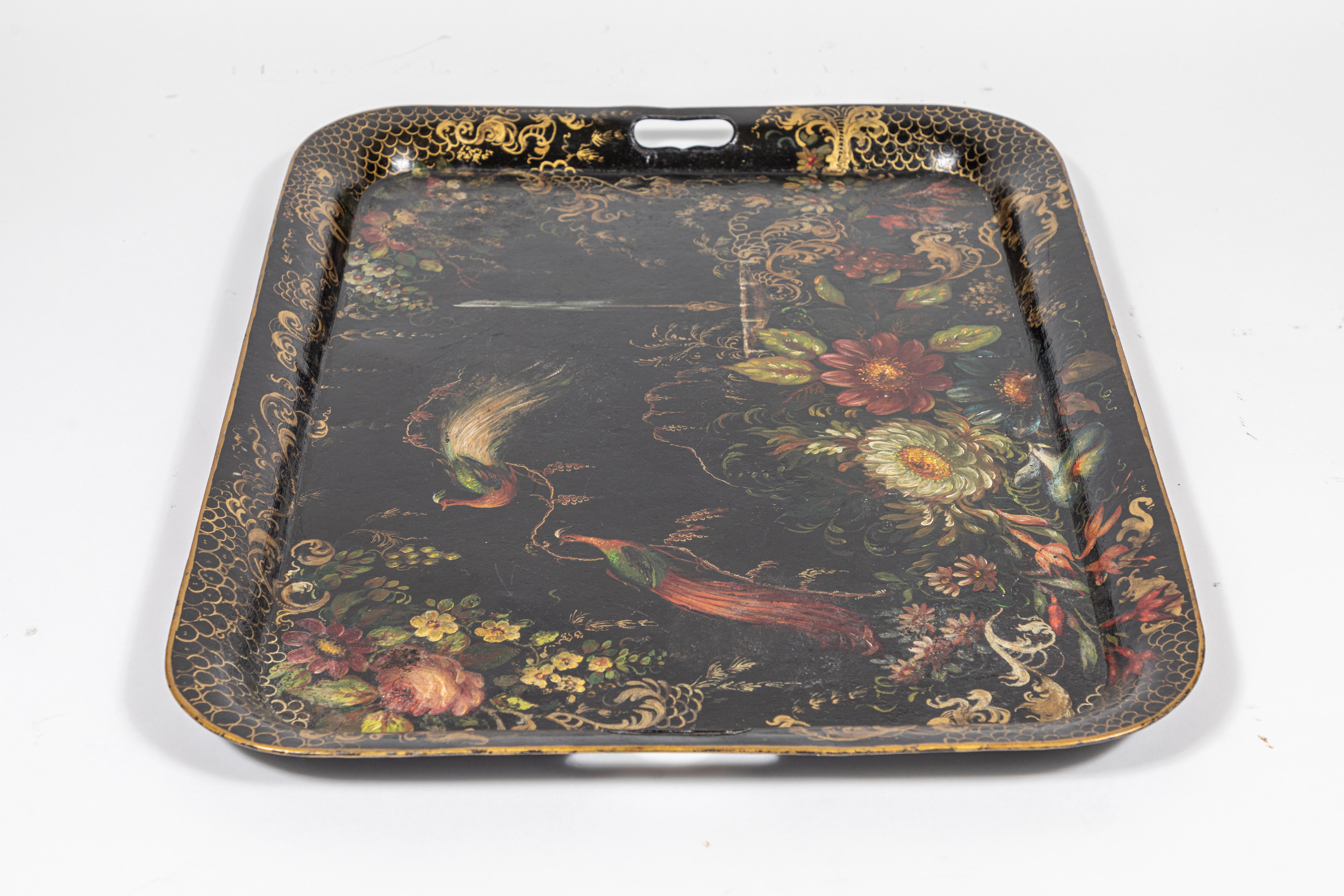 Early 19th Century Hand Painted Toleware Tray 4