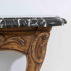Early 19th Century Honey Wood Louis XV Console Table With Marble Top