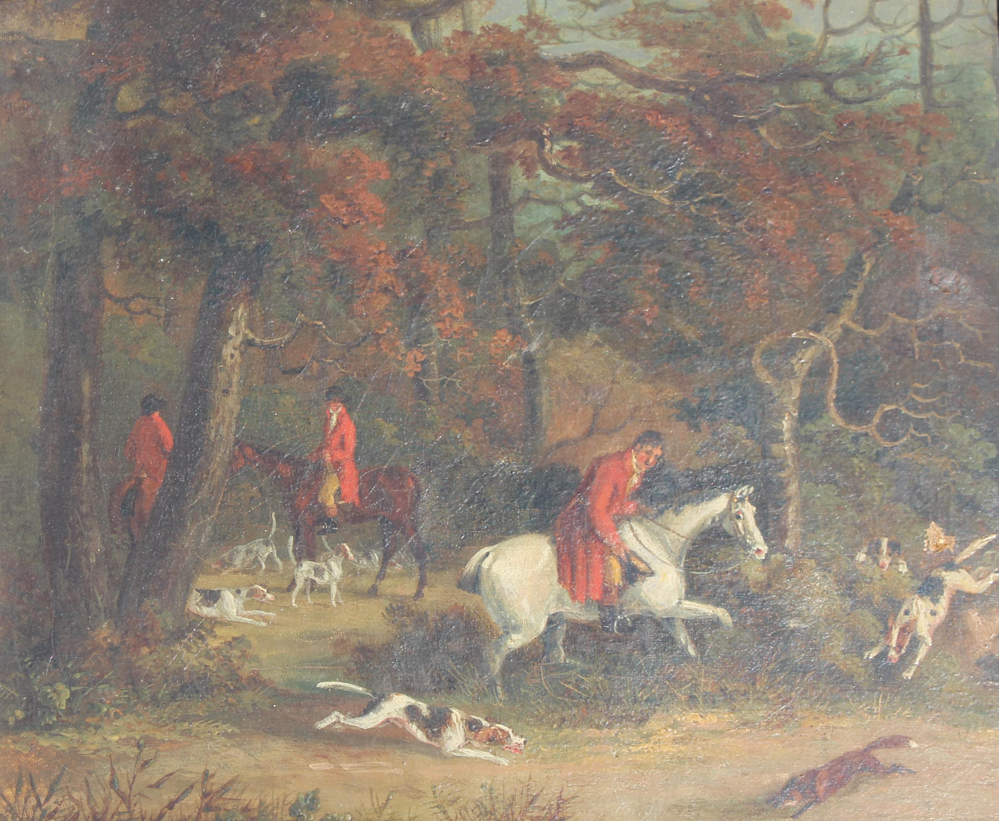 Painted Early 19th century horse  painting For Sale