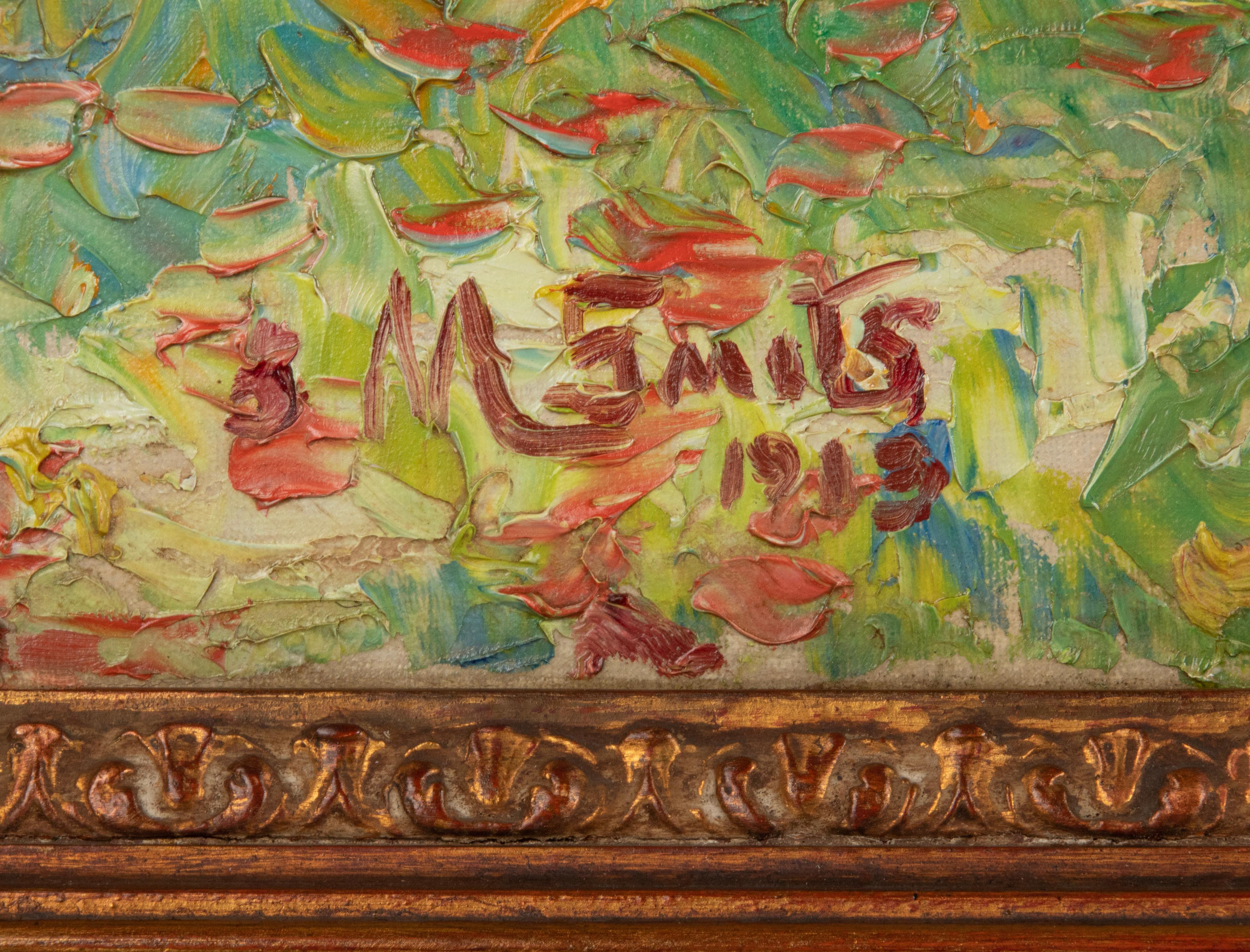Peint à la main Peinture impressionniste du début du XIXe siècle signée et datée E. Smits, 1913 en vente