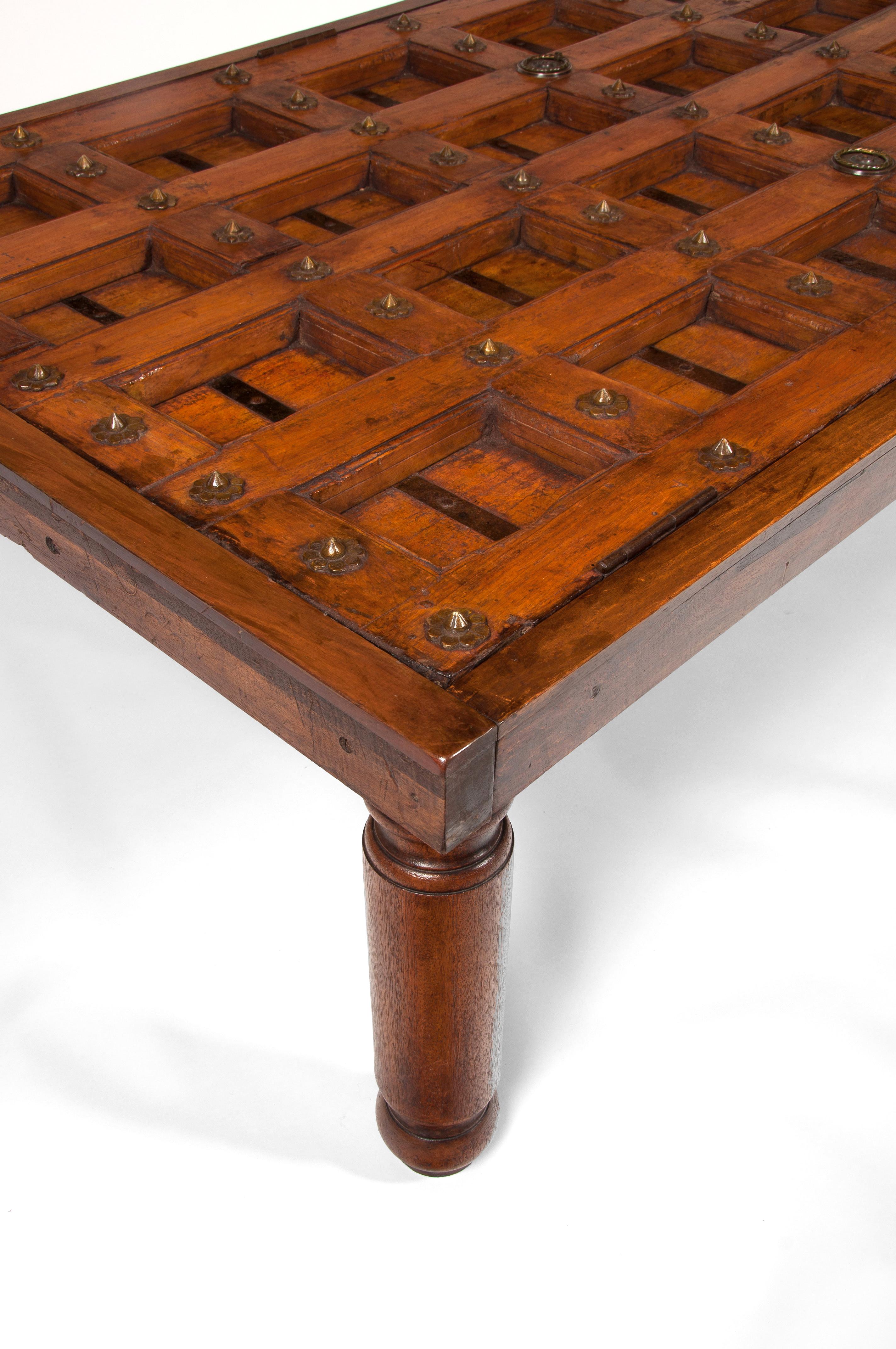 Anglo-Indian Early 19th Century Indian Door Coffee Table