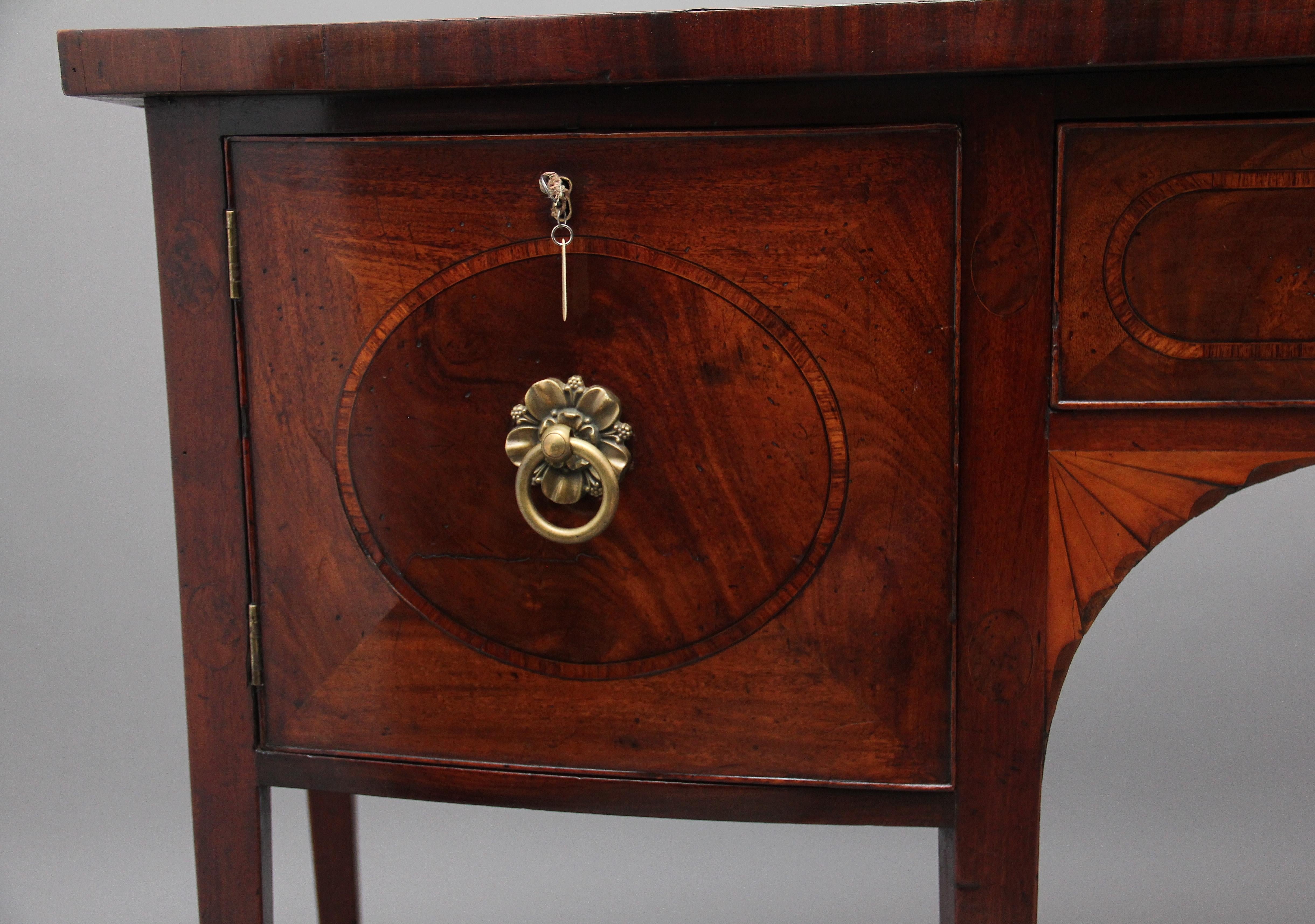 Early 19th Century Inlaid Mahogany Bow Front Sideboard 3