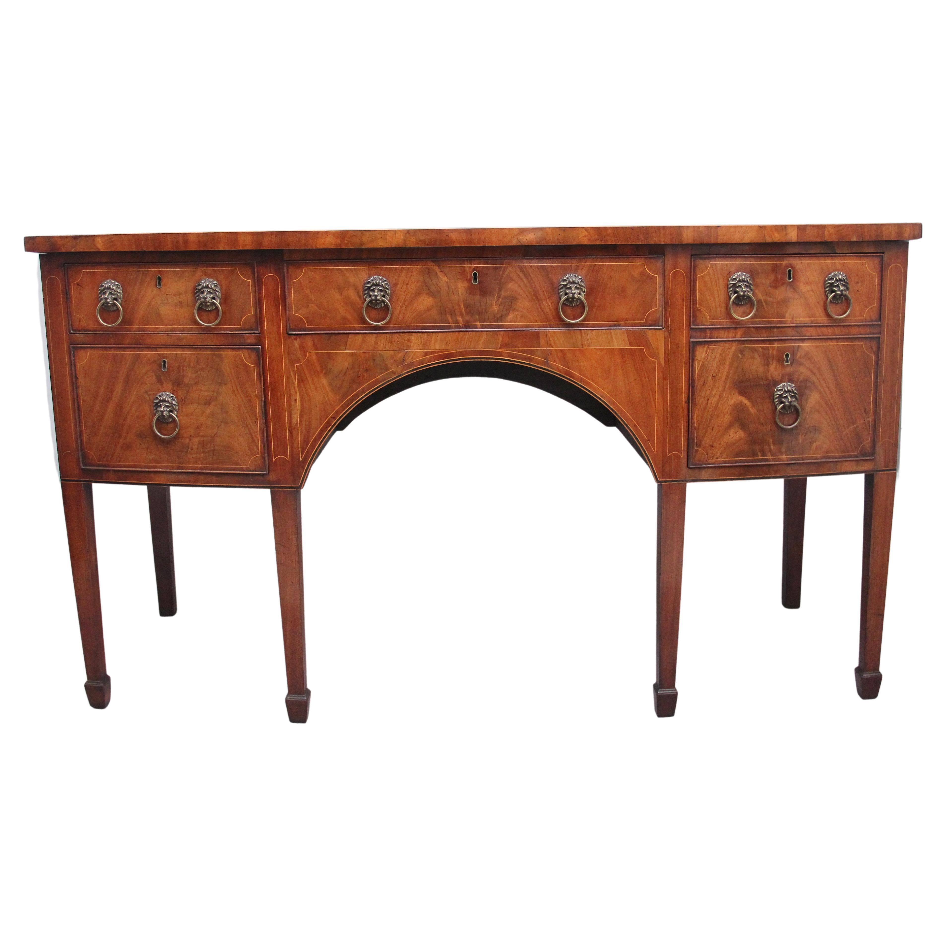 19th Century Victorian Mahogany Inlaid Sideboard For Sale at 1stDibs