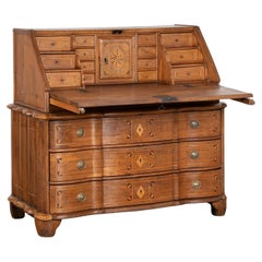 Early 19th Century Inlaid Oak Secretary Bureau from Denmark