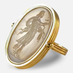 Early 19th Century Intaglio Swivel Ring - Hygieia Engraving