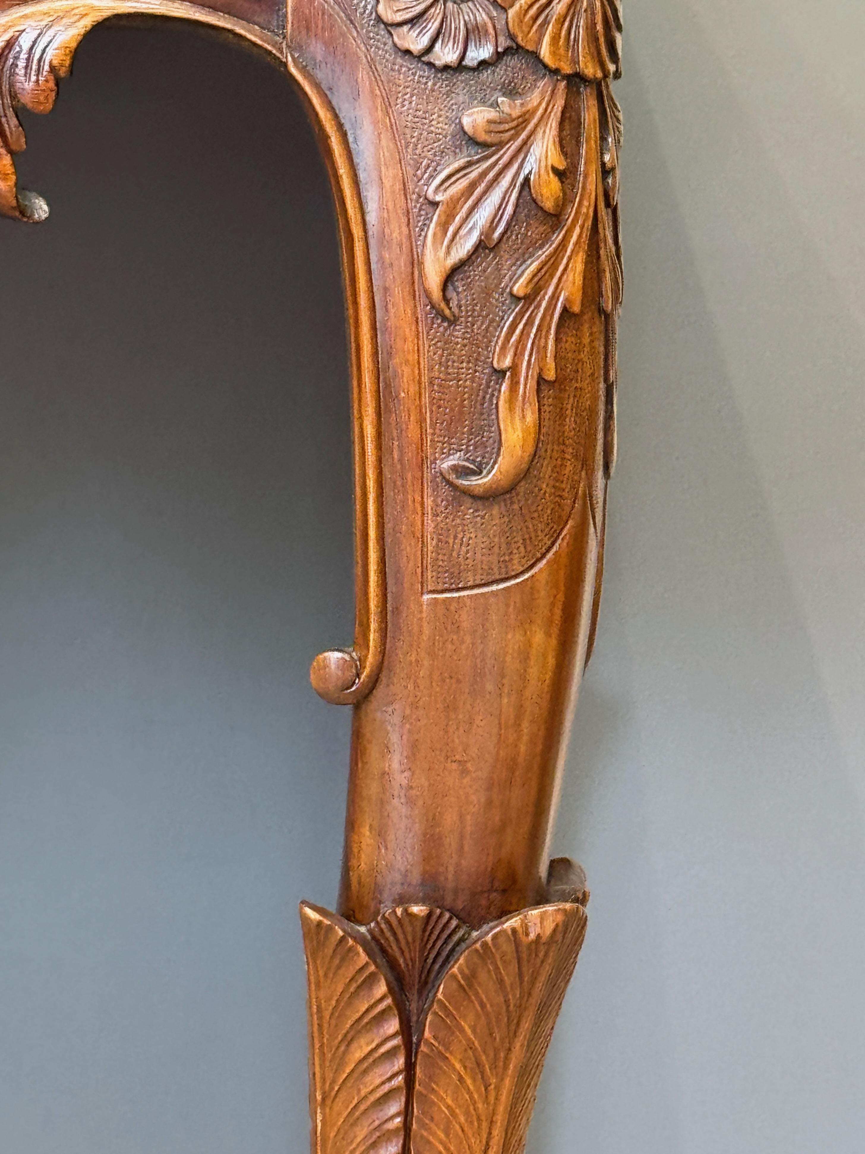 Early 19th Century Irish Carved Mahogany Console Table with Marble Top For Sale 4