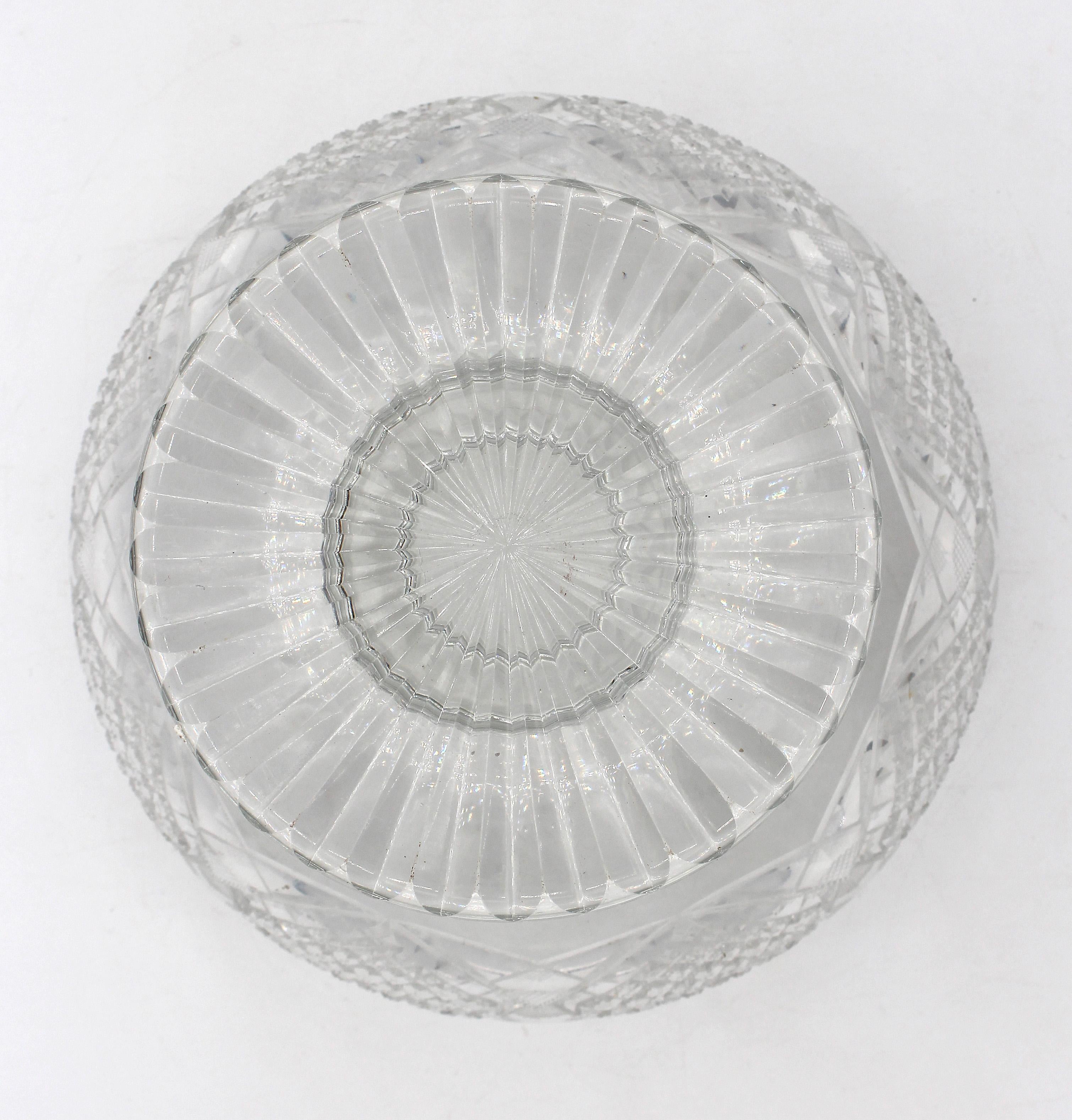 Verre irlandais taillé du début du 19e siècle, coupe à fruits ou Syllabub Bon état - En vente à Chapel Hill, NC