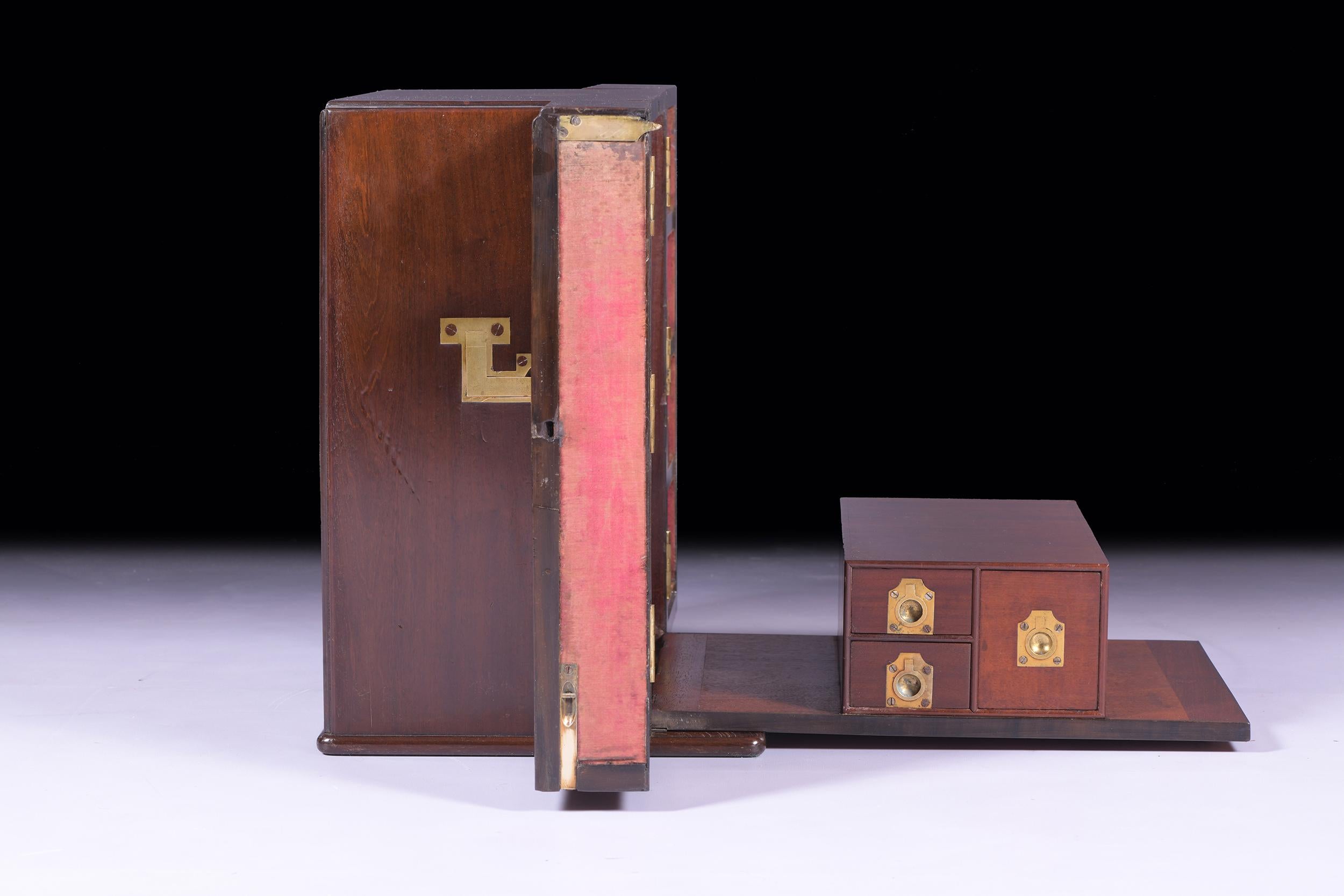 Early 19th Century Irish Georgian Apothecary Medicine Cased Cabinet For Sale 2