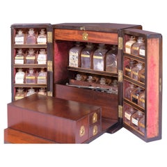 Used Early 19th Century Irish Georgian Apothecary Medicine Cased Cabinet