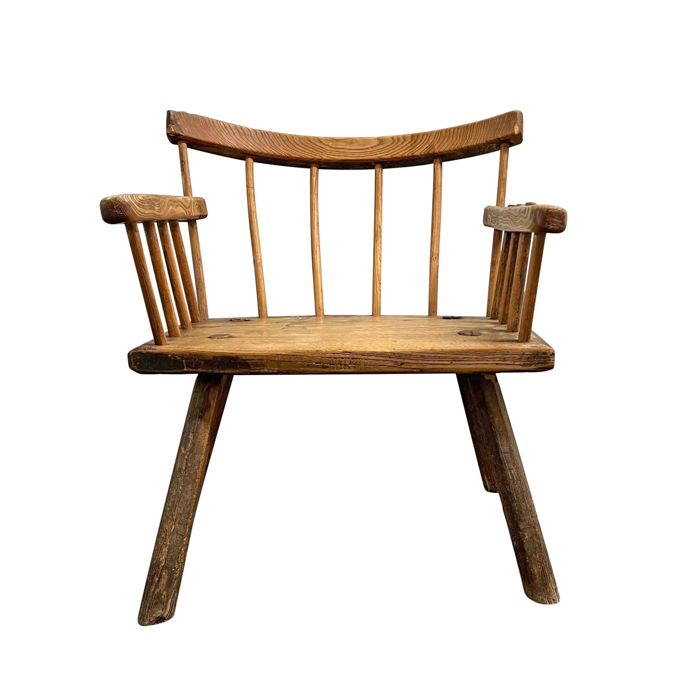 Oak Early 19th Century Irish Hedge Chair