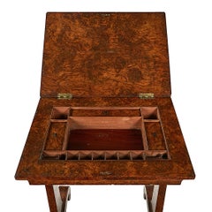 Early 19th Century Irish Regency Burr Elm Work Table