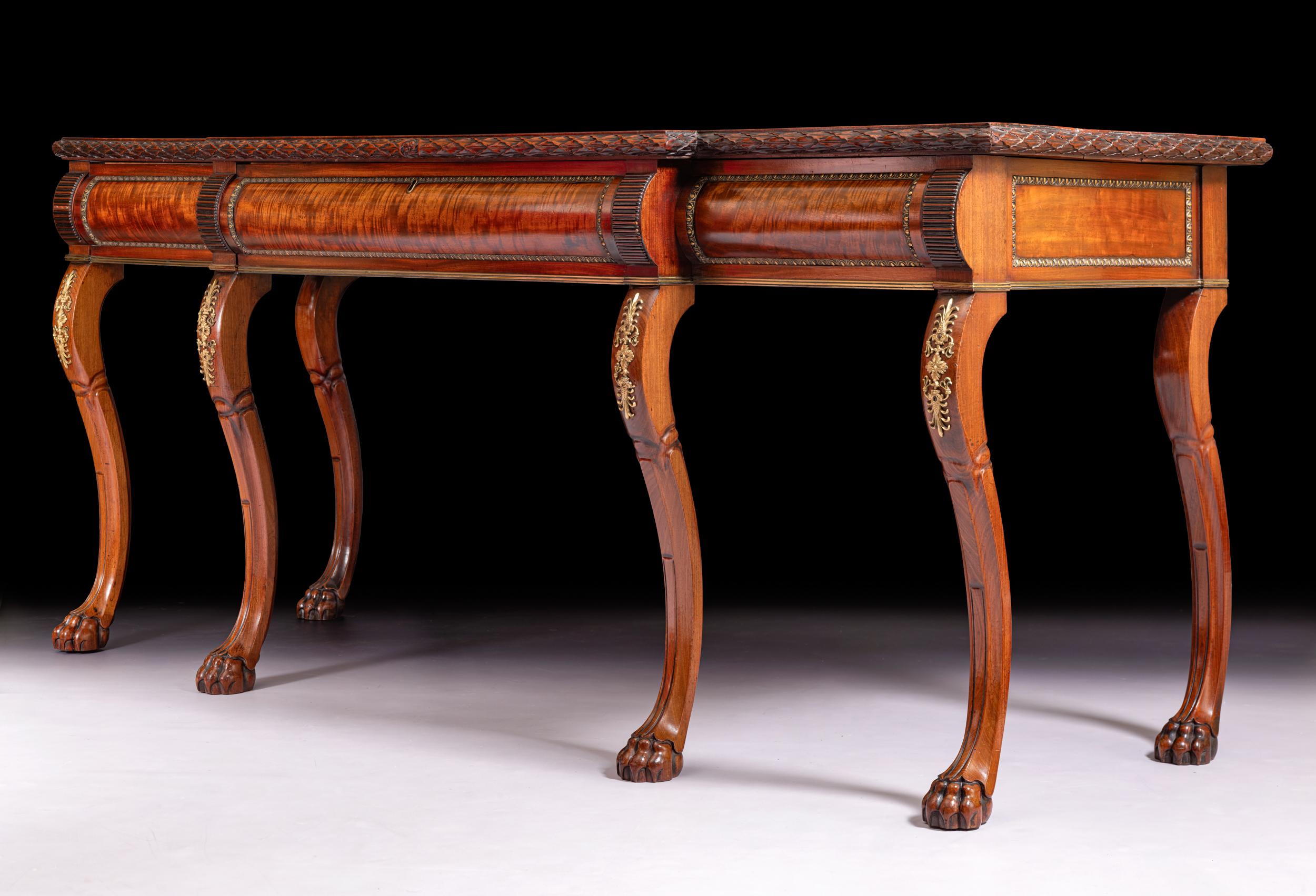 Ormolu Early 19th Century Irish Regency Console Table For Sale