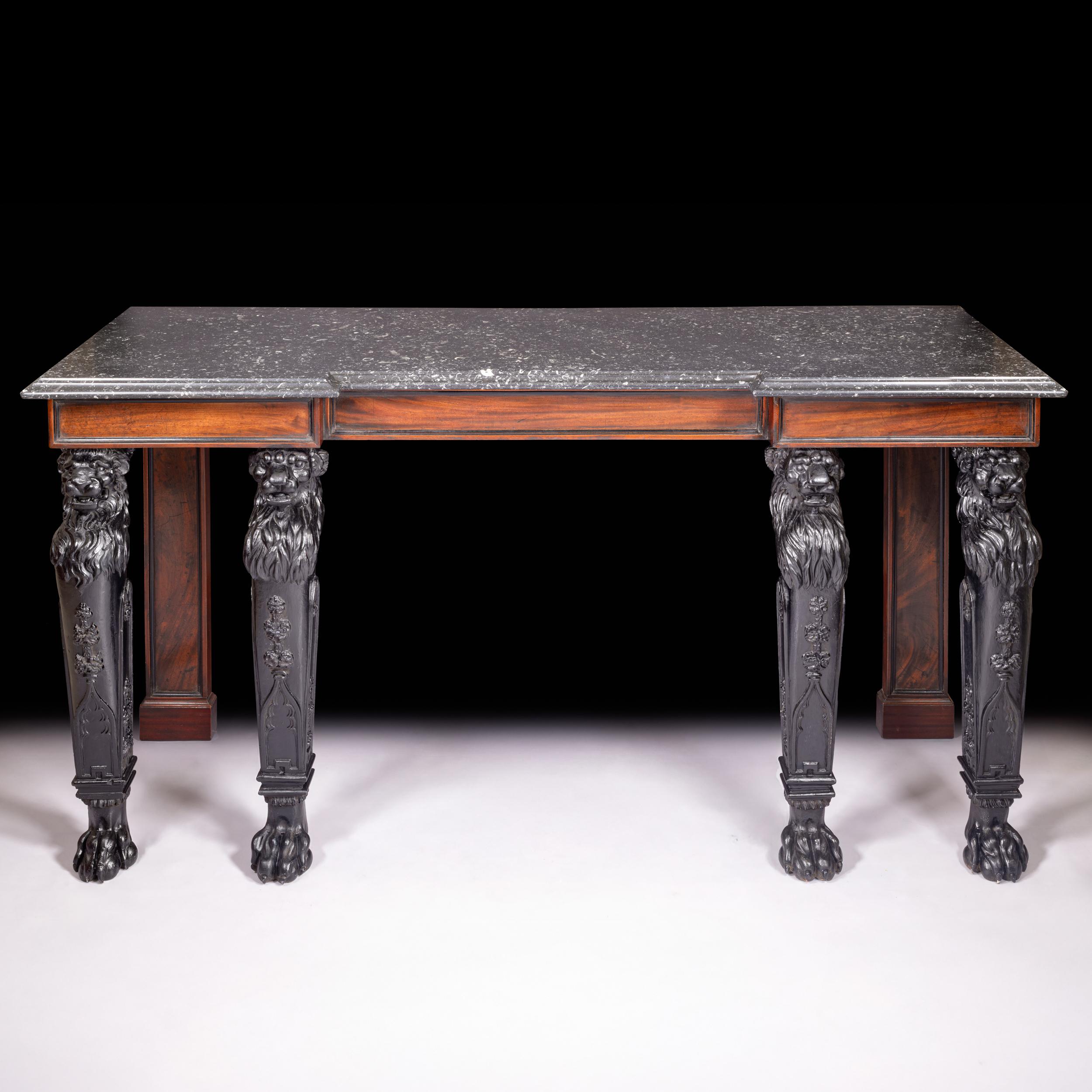 Regency Console / table de service en marbre Kilkenny de style Régence irlandaise du début du 19e siècle en vente