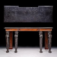 Early 19th Century Irish Regency Kilkenny Marble Top Console / Serving Table