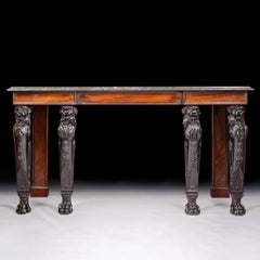 Early 19th Century Irish Regency Kilkenny Marble Top Console / Serving Table