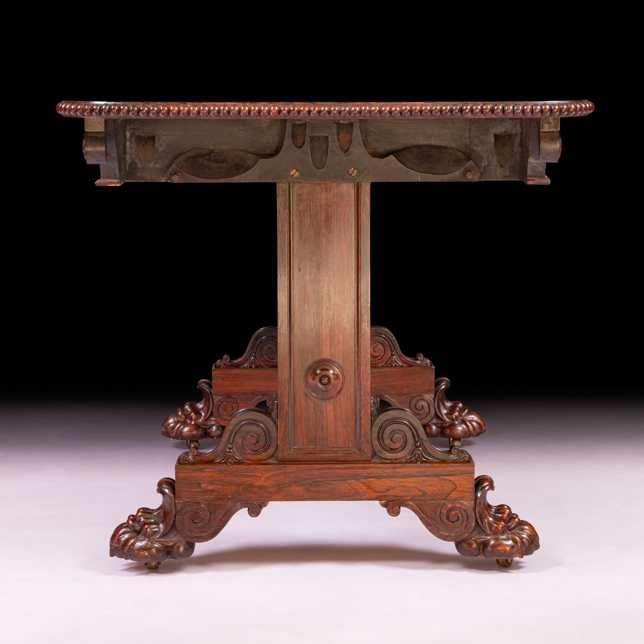 Early 19th Century Irish Regency Sofa Table By Gillingtons Of Dublin, Ireland For Sale 2