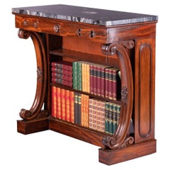 Early 19th Century Irish William IV Open Bookcase / Console Table