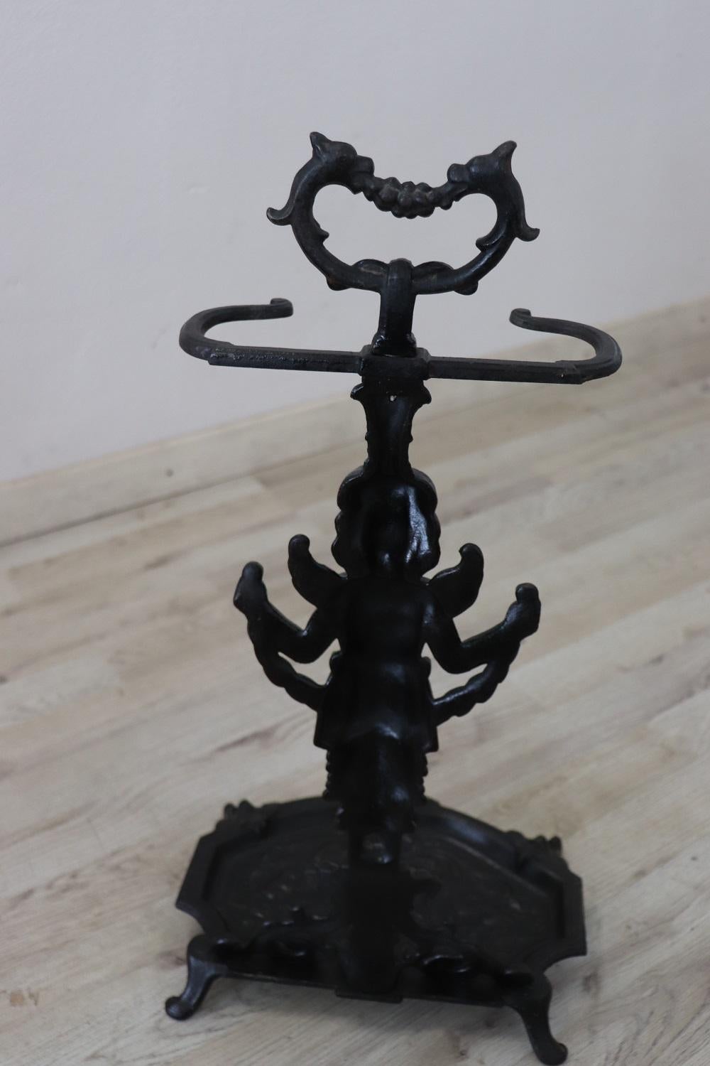 Early 19th Century Italian Antique Iron Fireplace Tool Set For Sale 6
